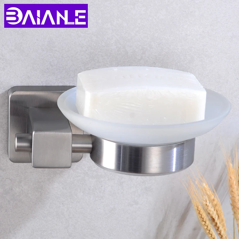 Bathroom Soap holder Shower Stainless Steel Soap Dish Storage Holder Toilet Wall Mounted Glass Soap Dishes Box Bath Accessories Bathroom Soap holder Shower Stainless Steel Soap Dish Storage Holder Toilet Wall Mounted Glass Soap Dishes Box Bath Accessories