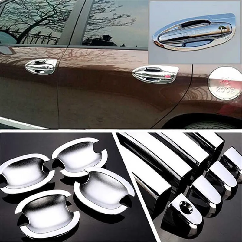 

Non-Rusty Chrome Door Handle Bowl Cover Cup Overlay Trim For Peugeot 2008