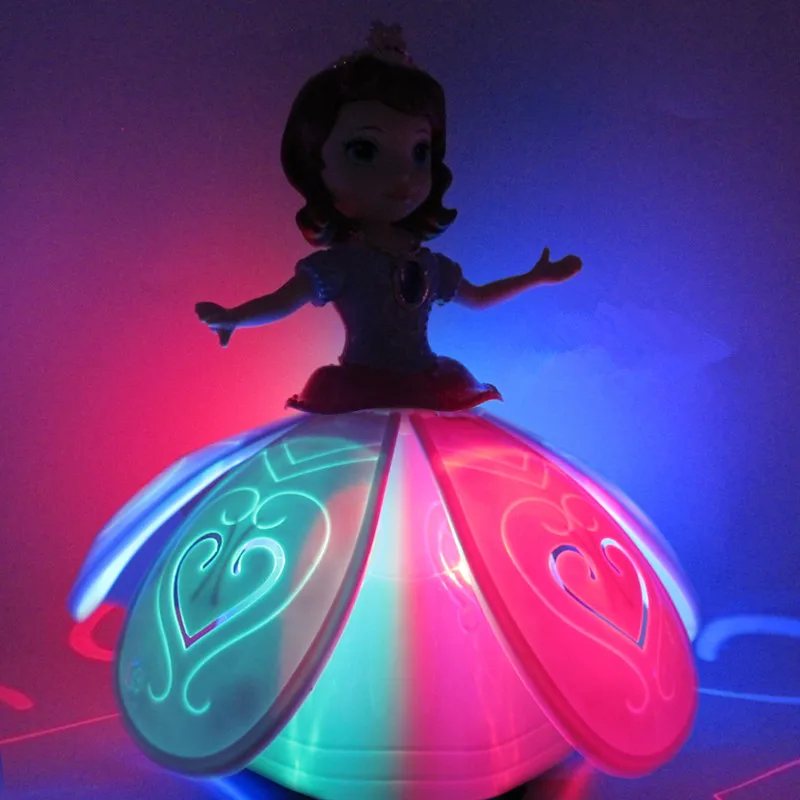 

25cmx13cm Electric Princess Beautiful Doll with Sing/Dance/Revolving Music function toy for Girl Baby Christmas Gifts A610