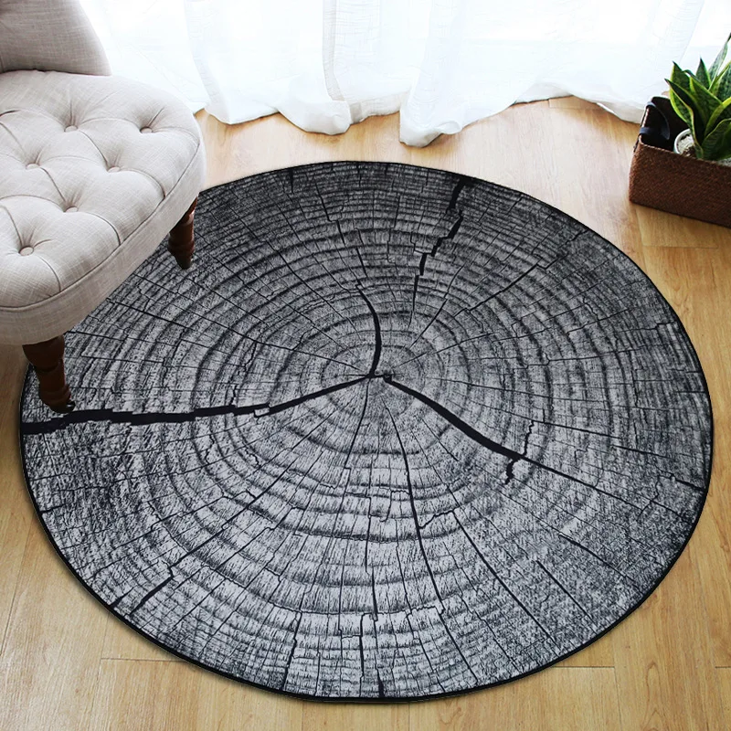 3D print ring home carpet living room coffee table bedroom bedside floating window anti-skid machine wash Personality round wood