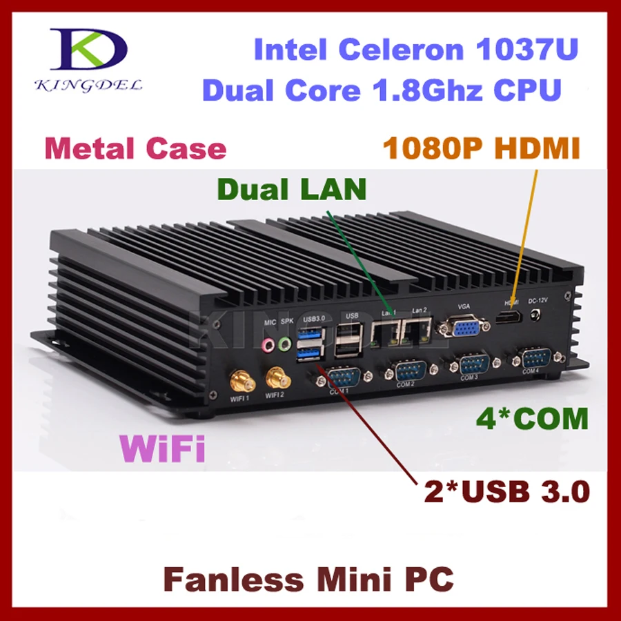 Thin Client Cloud computer Industrial 4GB RAM 128GB SSD Intel Celeron 1037U Dual core CPU 2