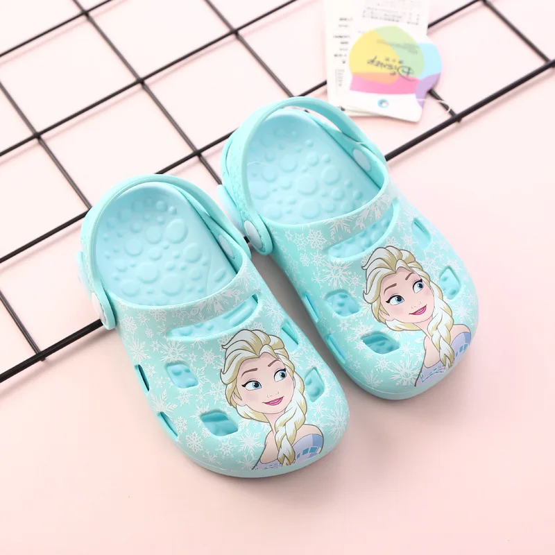 

Disney Shoes 2019 new Frozen Girls Silicone Sandals Baby Slippers Girls garden Non-slip Comfortable Kids 2-5 years old 13-15cm