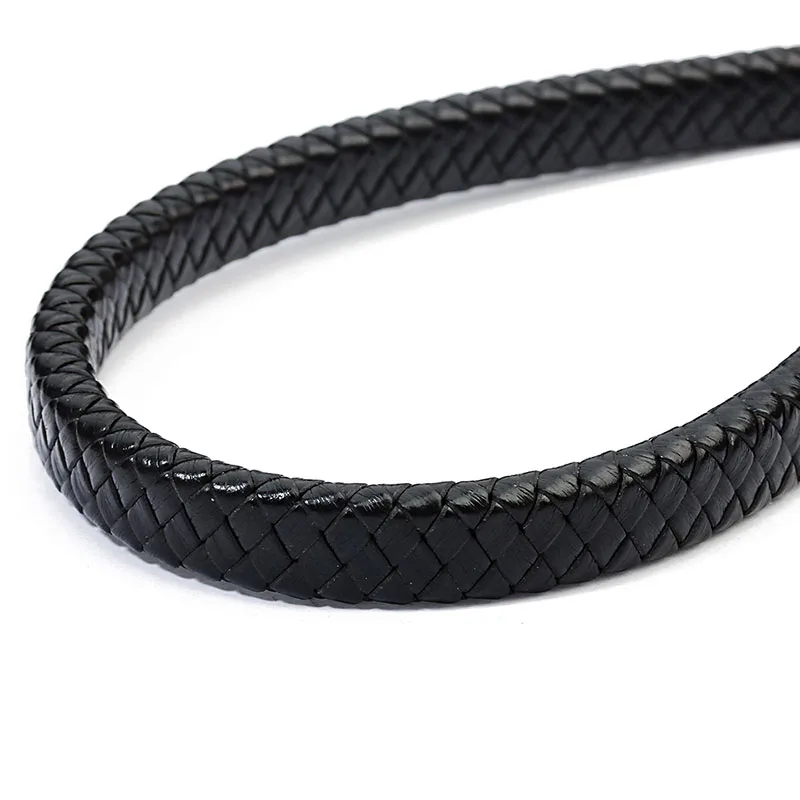 1 ярд/лот 10 мм 12 мм ширина черный коричневый плоский натуральная кожа шнур, веревка нить для браслетов материалы для изготовления ювелирных изделий