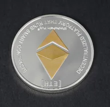 Ouro/Prata Ethereum Réplica Moeda Dom Coleção de Arte Cópia Física do Metal Antigo Imitação Não-moeda Moedas Colecionáveis