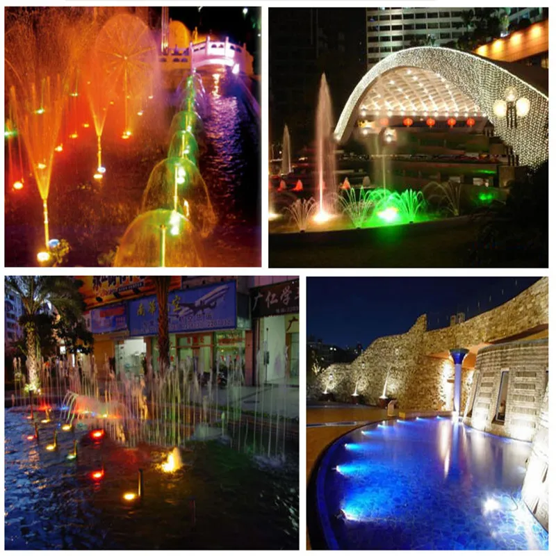 v ao ar Preto Prata Case w Underwater Led Flood Wash Piscina Waterproof Spot Light Lâmpada 12 Livre Dhl Fedex Navio 10 Pcs - Cor 11 Cheap underwater led