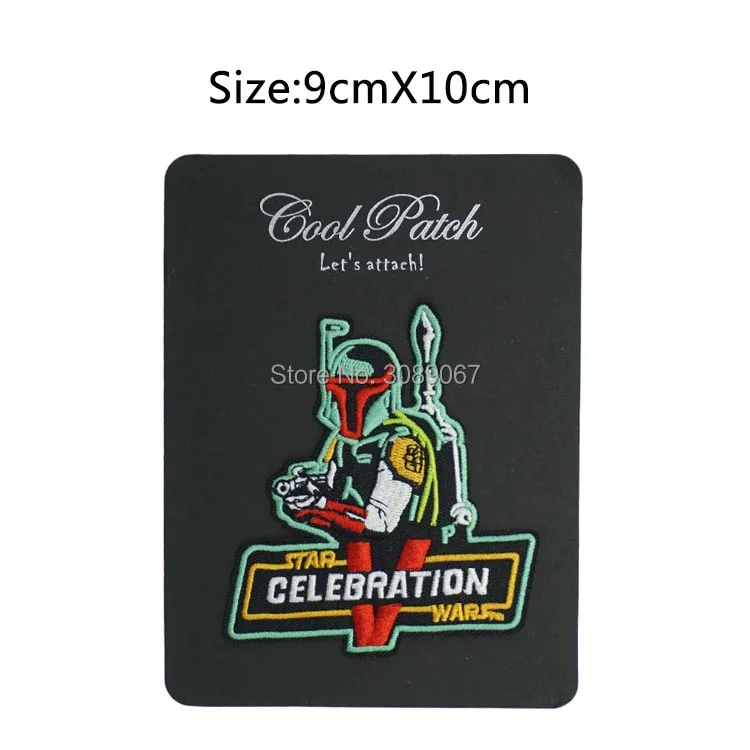 

4" Star Wars Celebration V Exclusive BOBA FETT TV Movie Embroidered IRON ON and SEW ON Cool Biker Vest Patch Military Badge