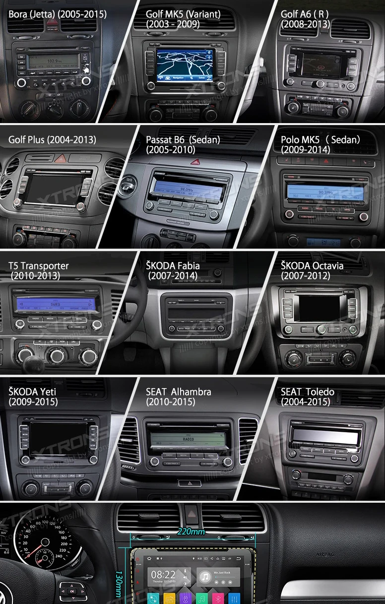 Best 8" Android 7.1 OS Car DVD for Seat Altea 2004-2015 & Altea XL 2007-2015 & Leon (MK2) 2005-2013 & Toledo 2004-2015 with 2GB RAM 2