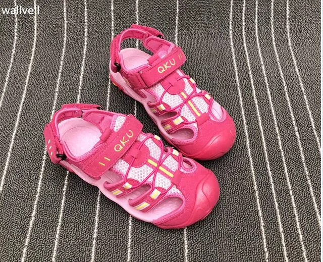 

wallvell Girls sandals children sandals beach shoes baotou soft sole