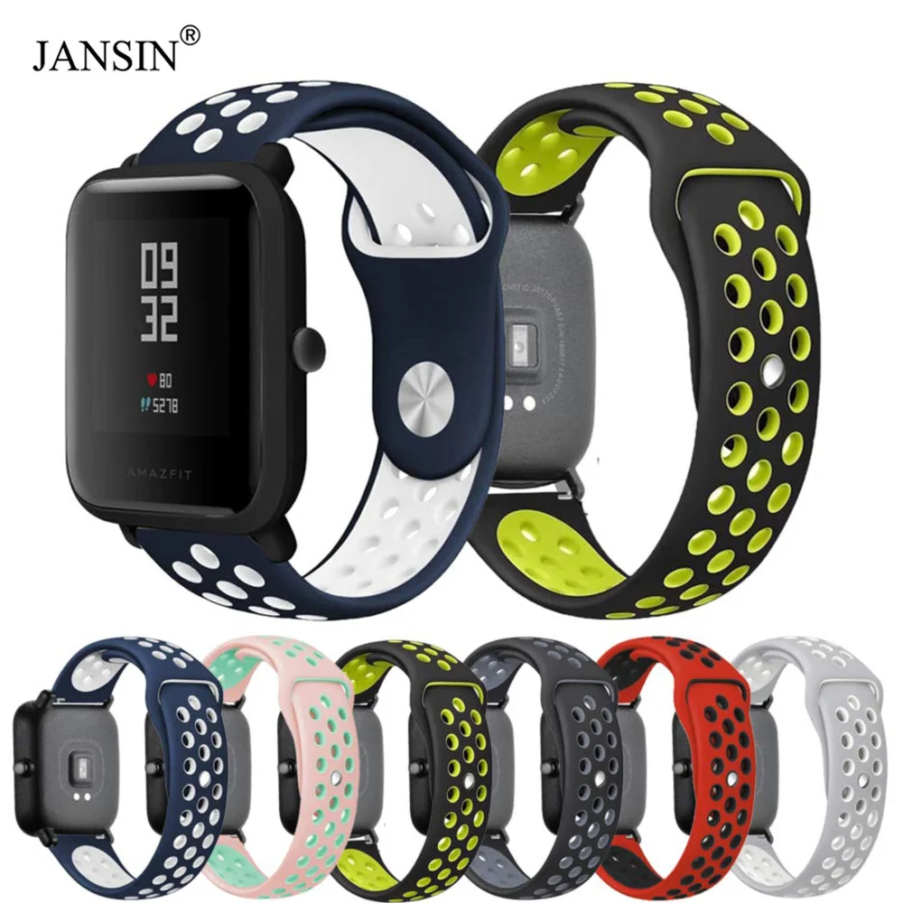 Для Xiaomi Amazfit Bip Youth силиконовый ремешок 20 мм спортивный сменный для Samsung Galaxy Watch 42