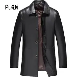PUDI MT815 2018 Для мужчин новые модные овец кожаные куртки, с отложным воротником осень-зима Повседневная Верхняя одежда