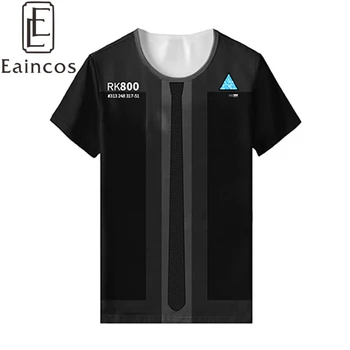 

New Game Detroit Become Human Cosplay Costume Connor Gray T-shirt Men Tees