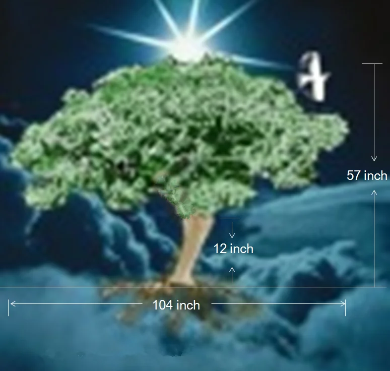 

Production cost of sample Lote tree green leaves Height 1.4 meters Rotatable