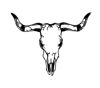 

For Bull Skull Vinyl Decal Car Truck Window Laptop Sticker