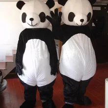 Высокое качество EVA шлем плюшевые маскарадные костюмы панды прогулки мультфильм одежда День Рождения вечерние