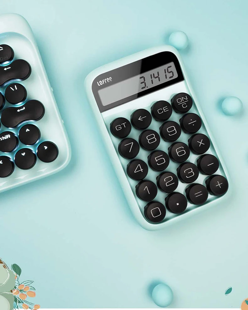 3 Colors Xiaomi Youpin Lofree Calculator Vintage Decompressed Detachable Keycap 