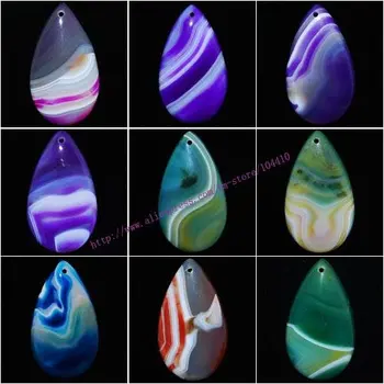 

Mixed Teardrop Stripes Dream Semi-precious Stone Necklace Pendant Wholesale