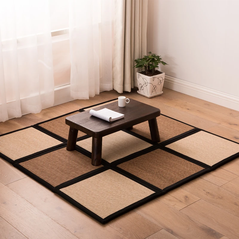 Solid wood bay window table Japanese style antique tea table bed low table casual living room table
