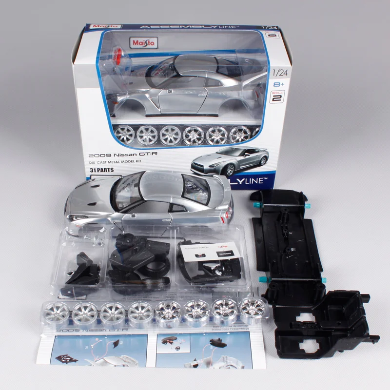 Maisto 124 Nissan GTR GT R Assembly DIY Diecast Model Car Toy New In