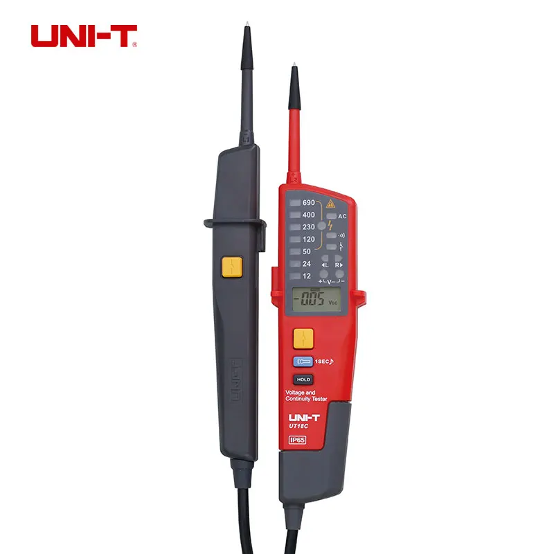 UNI-T UT18A вольтметр 690V AC DC Напряжение метр Водонепроницаемый Тесты ручка светодиодный индикатор автоматически настраивающийся диапазон рабочий свет