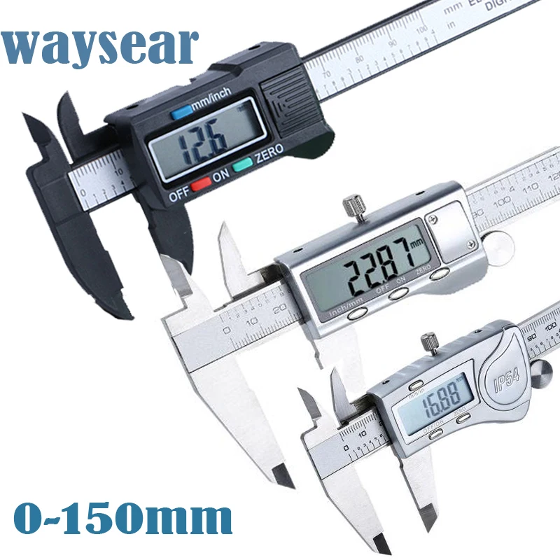 Pied à coulisse électronique cadran jauge outil étrier 0-150mm règle électronique lcd étrier micromètre électronique numérique étrier