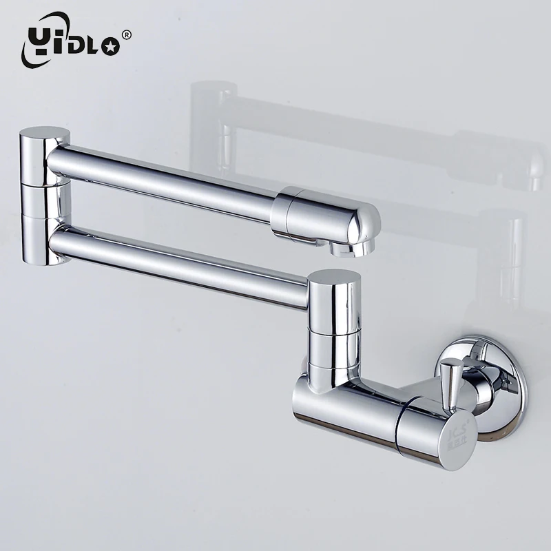 Wall Mount Kitchen Faucet Folding Single Handle Sink Brass Taps Single Cold Water Tap 360 degree rotary nozzle bathroom Faucet Wall Mount Kitchen Faucet Folding Single Handle Sink Brass Taps Single Cold Water Tap 360 degree rotary nozzle bathroom Faucet