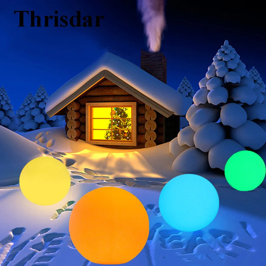 Goede Thrisdar 7 Kleur Globe Bal Solar Tuin Landschap Gazon Licht Outdoor Wedding Party Pathway Patio Yard Solar Decoratieve Licht