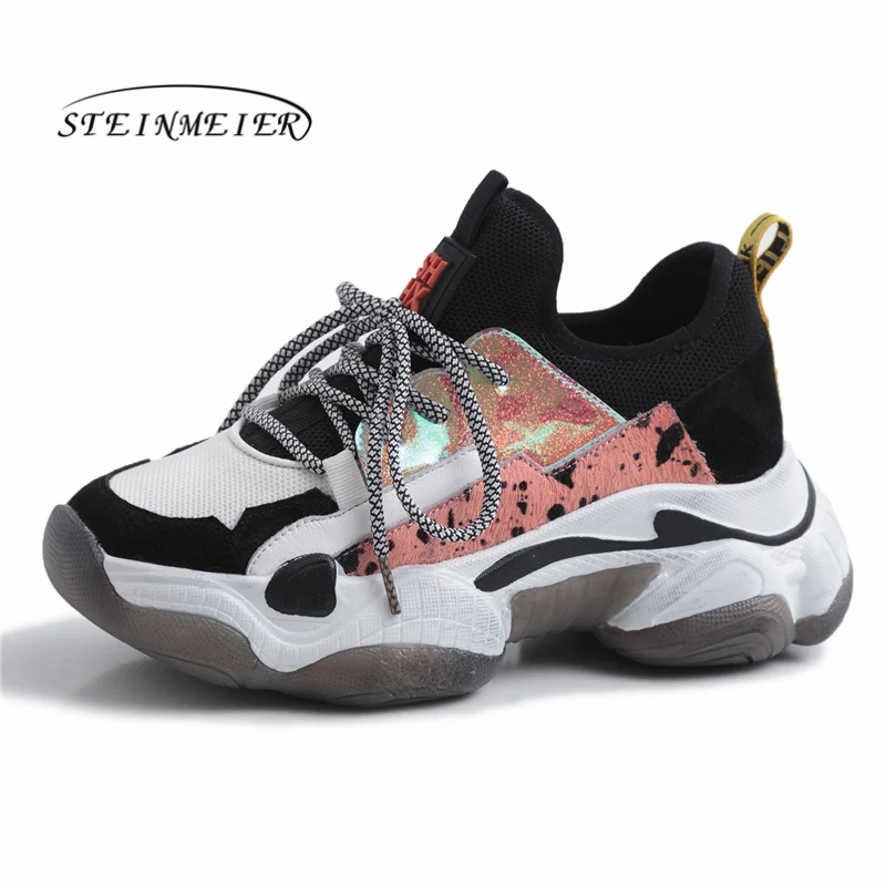 

Women flats Sneakers spring quality single casual shoes 2019 genuine leather flat platform fashion shoes for woman laces shoes