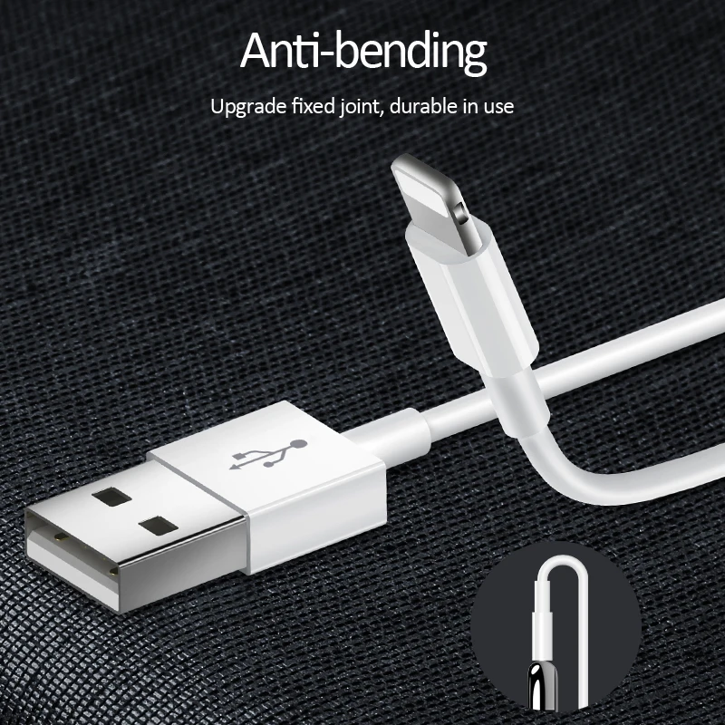 USAMS USB кабель для iPhone 7 8 XR анти Тип изгиба C 2A Быстрая зарядка телефонный Micro usb c iOS