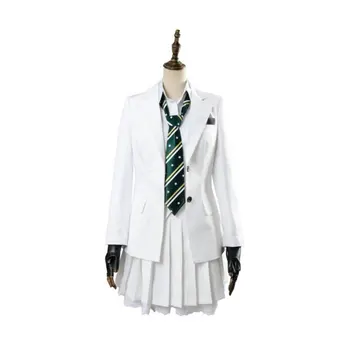 

Game PUBG Cosplay Costume White Skirt Long sleeve Shirt tie clothe group Women Ladies Uniforms Cosplay Costumes Halloween suit