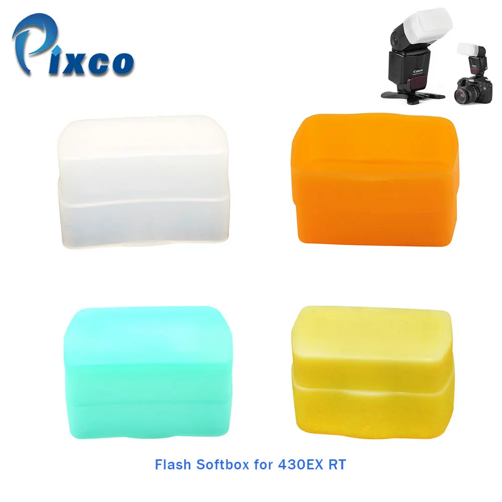Софтбокс Pixco для CANON 430EX RT белый зеленый оранжевый желтый|flash diffuser softbox|diffuser softboxflash |