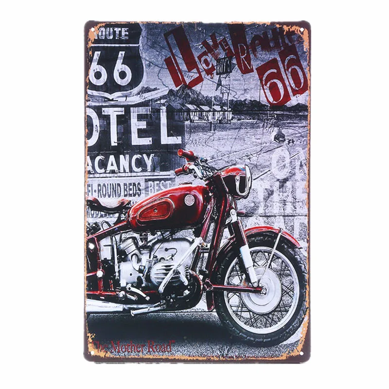 Ride Or Die налет винтажные металлические жестяные знаки домашний бар Pub декоративные тарелки мотоцикл наклейки на стену Route 66 Железный художественный плакат N228 - Цвет: G