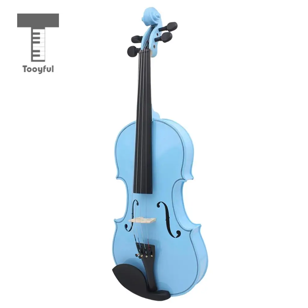 

Tooyful 23'' Full Size Violin 4/4 Set Blue w/ Case Bow Rosin Resin for Band Concert Performance