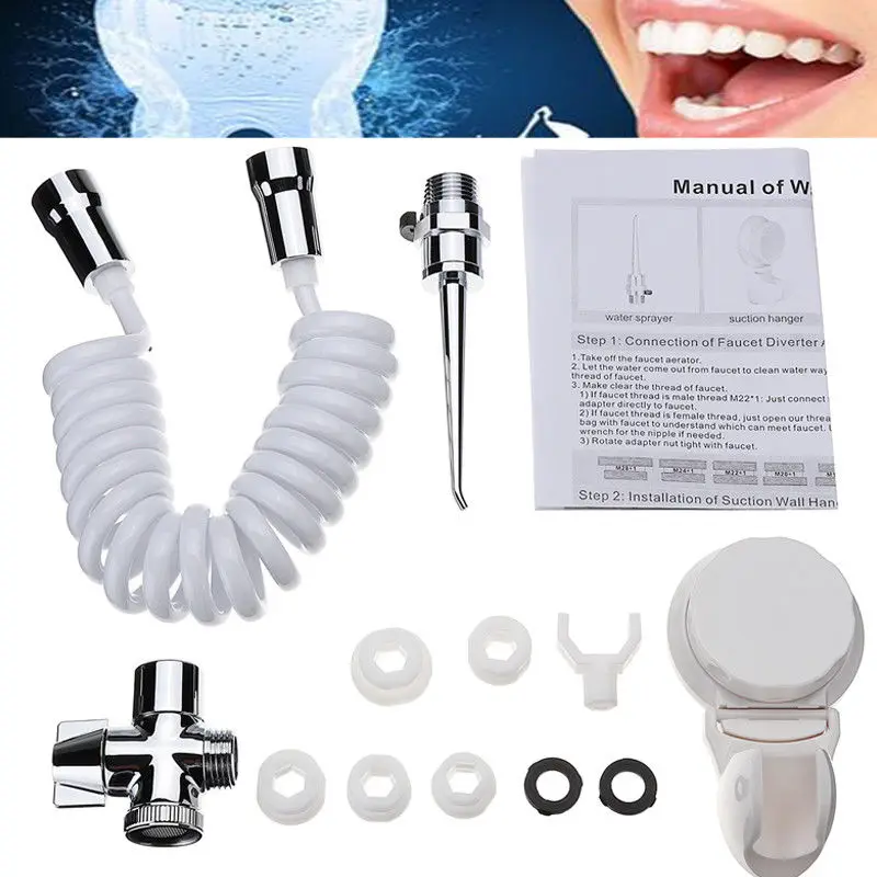 12 Pieces ABS Dental SPA Water Jet Flosser Oral Irrigator Teeth Toothbrush Easy DIY Installation Movable ToothPick Kit Cleaner