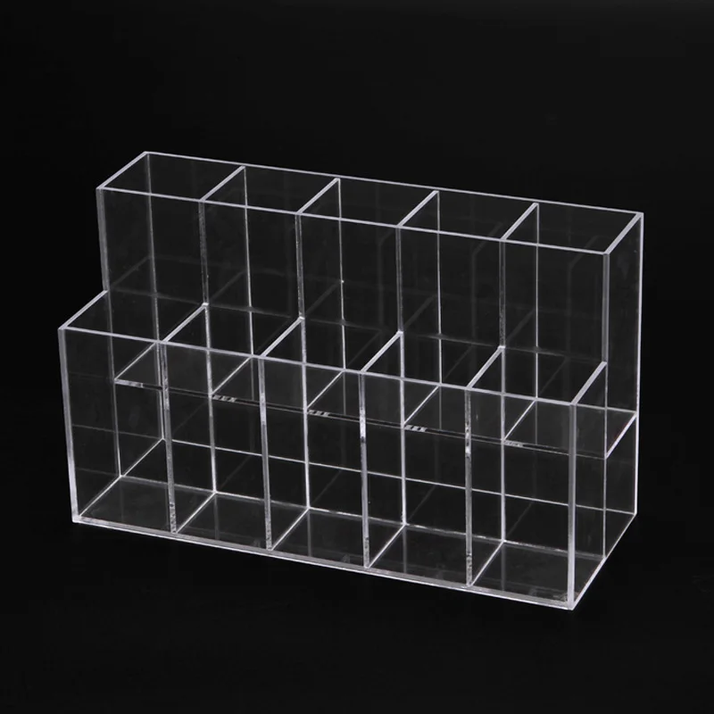 

New Clear Acrylic Nail Polish Rack Holder Eyeliner Lipstick Organizer Storage Eyebrow Makeup Tools Pencil Box Display Shelf