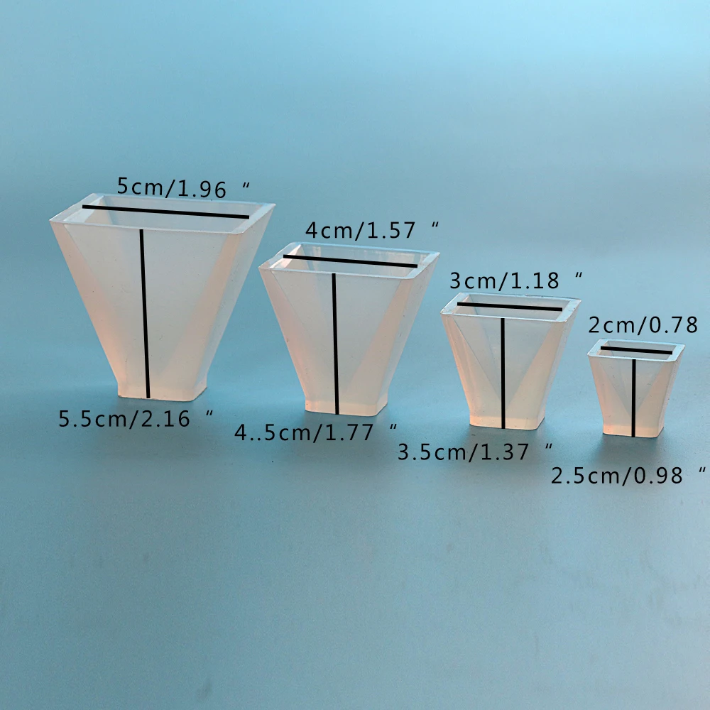 Facemile 4 шт. инструменты для ювелирных изделий силиконовые полимер для поделок Сделай Сам Пирамида квадратное изготовление геометрических ювелирных изделий кулон инструменты помадка форма для торта