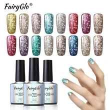 Fairyglo для ногтей лак 10 мл Звездное Bling штамповки Краски, Гель-лак для ногтей, эмаль УФ лак для ногтей удаляющийся замачиванием Гибридный Лаки Нейл-арт ногтей