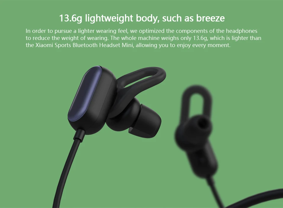 Original Xiaomi Wireless Sports Bluetooth Earphone Youth Edition Headset Earbuds Microphone Running SweatProof Earphone (5)
