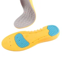 Удобная PU силиконовый гель спортивные Стельки Бег Массаж Боль Поддержка Обувь Стельки Вставить колодки высокое качество