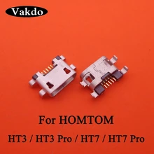 2 шт. для HOMTOM HT3 HT7 PRO MTK6580 mini micro usb зарядное устройство Порт Разъем питания замена основной материнской платы разъем док-станция