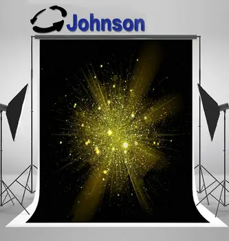 

wall background Vinyl cloth High quality Computer print Sparkly Gold Glitter Particles Texture Star Black backdrops