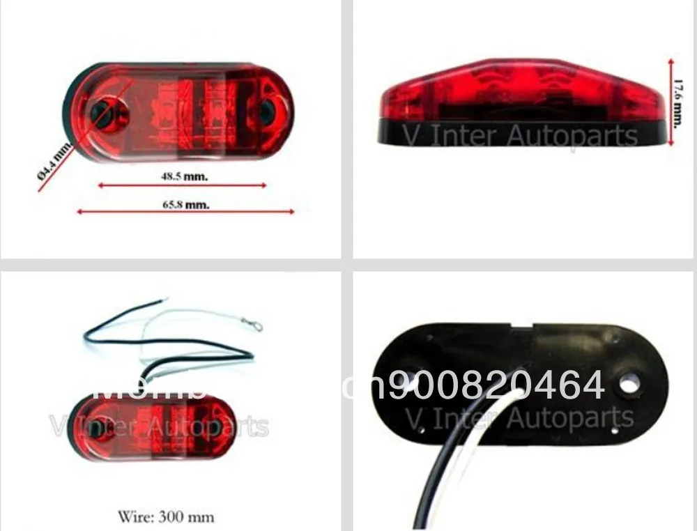 Thtmh 10 шт. LED маркер оформление superflux ABS lenstrailer грузовик свет лампы 12 В 24 В красный SAE& Dot утвержден