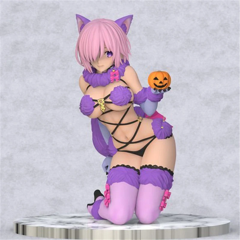 

Fate Grand Order Shielder Mash Kyrielight Halloween Cosplay Model Doll PVC 13cm Japanese Anime Figurine Action Figure Adults Toy