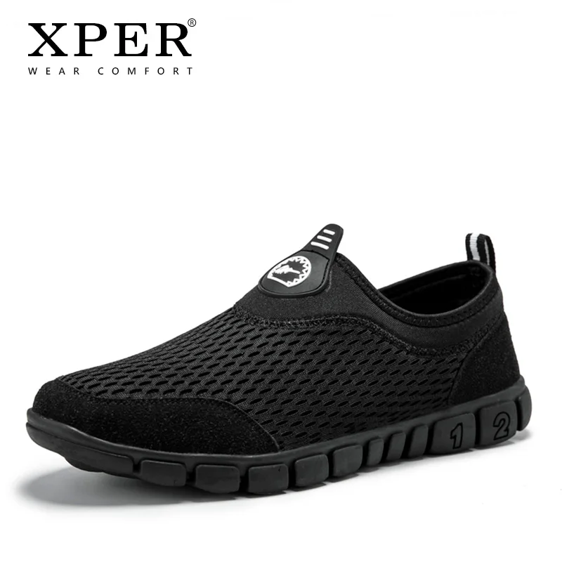 XPER брендовая модная повседневная обувь мужские лоферы Мягкая сетчатая дышащая