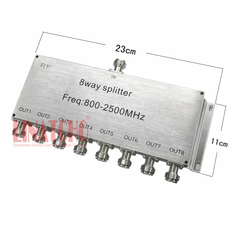 800-2500MHz GSM 3G signal repeater cable antenna n female 8 way power splitter power divider