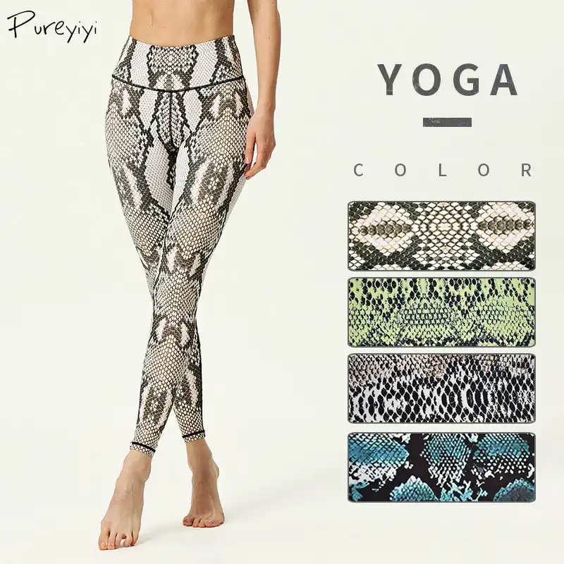 snakeskin workout leggings