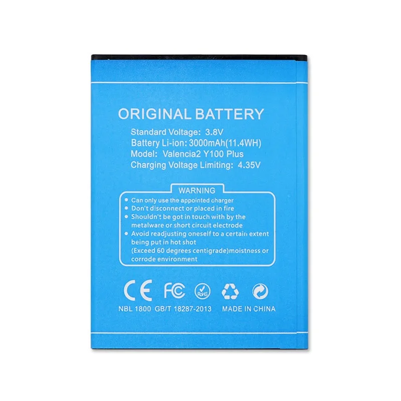 For-DOOGEE-Y100-Plus-Battery-For-Doogee-Valencia-2-Y100-Plus-Batterie-Bateria-Accumulator-3000mAh