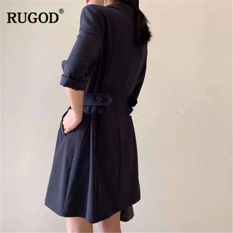 RUGOD 2019 New Arrival Women Suit Jacket Notched Collar