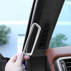 Стайлинга автомобилей столбец Кондиционер Вентиляционный frame крышка отделка интерьера пайетки Air розеток 3D наклейки для Maserati LEVANTE