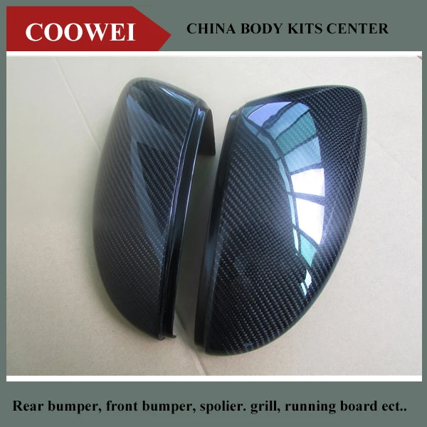 

ONE PAIR CARBON FIBER REAR SIDE REPLACE MIRROR COVER for VW SCIROCCO 2009-2012