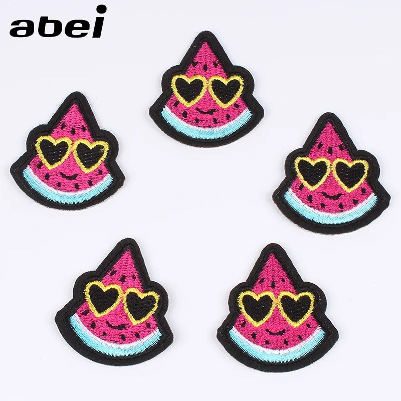 10pcs/lot Funny Watermelon Stickers For Kids Hats Jeans Pants Coats Embroidery Fabric Appliques Sew On Garments Badge | Дом и сад